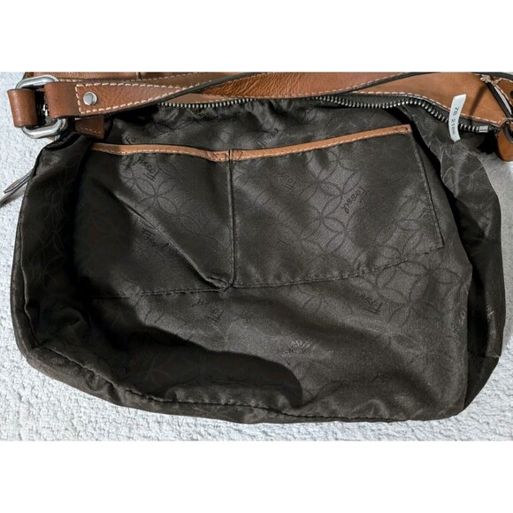 Fossil Camel Brown Leather Medium Shoulder Bag w/ Key - Picture 9 of 16